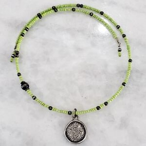 Rare Silpada 925 Seed Bead Memory Wire Choker N1566